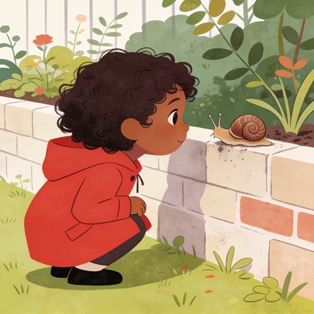 The same child illustrated in the Modern flat style